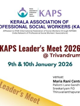Social Work Leaders’ Meet to be Held in Thiruvananthapuram