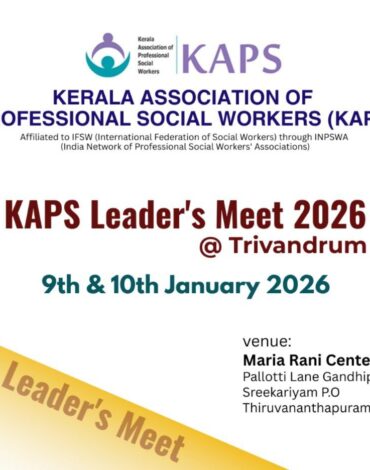 Social Work Leaders’ Meet to be Held in Thiruvananthapuram